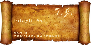 Telegdi Joel névjegykártya
